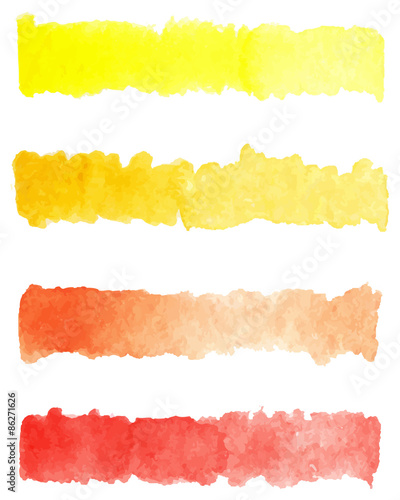 Watercolor vector stripe brush colorful rainbow palette background © Silmairel