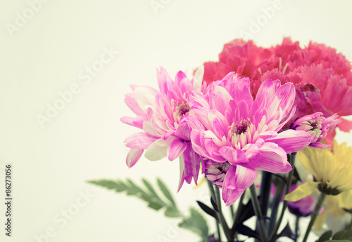 vintage effect style of Colorful flower bouquet arrangement