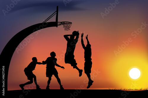 Valokuvatapetti basketball