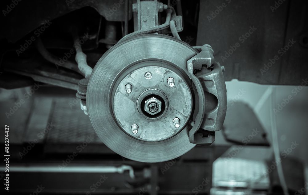 brake disk and detail of the whee