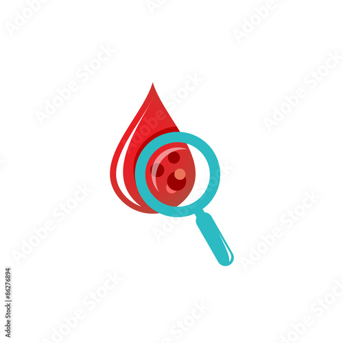 Blood drop test logo