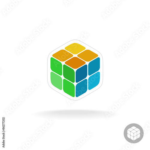 Abstract cube box logo