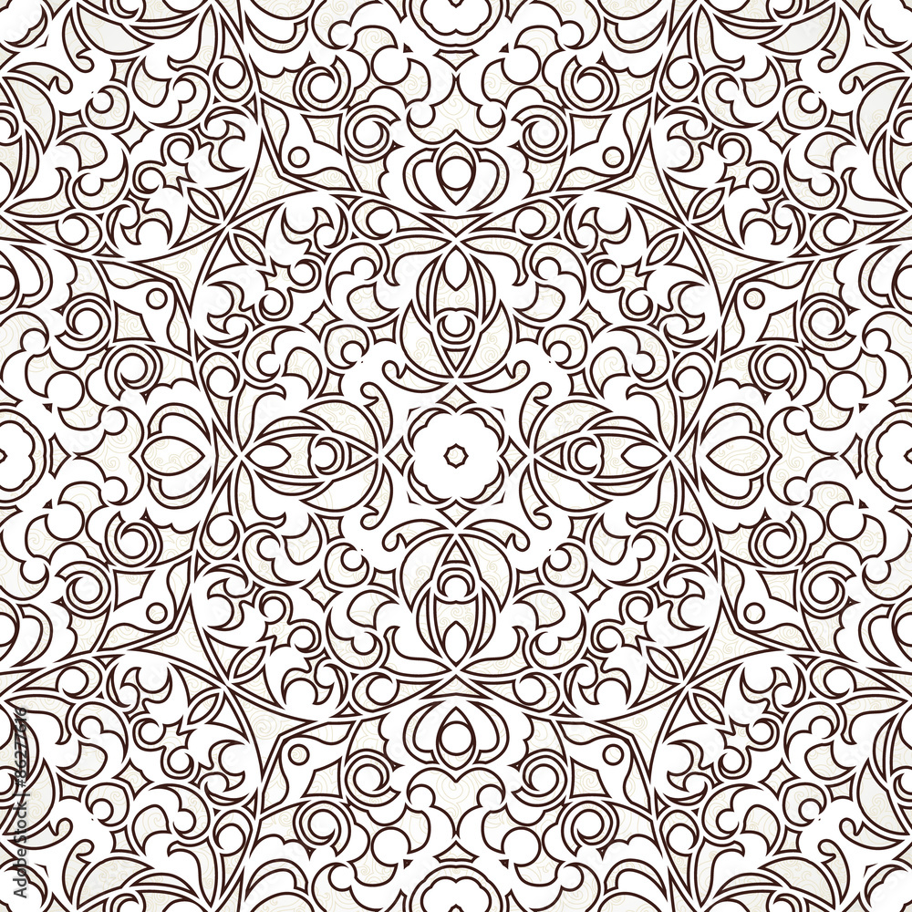 Vector vintage seamless pattern in Eastern style.