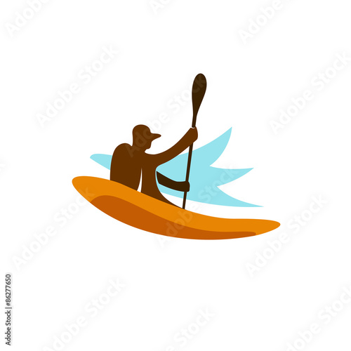 Kayak fishing logo