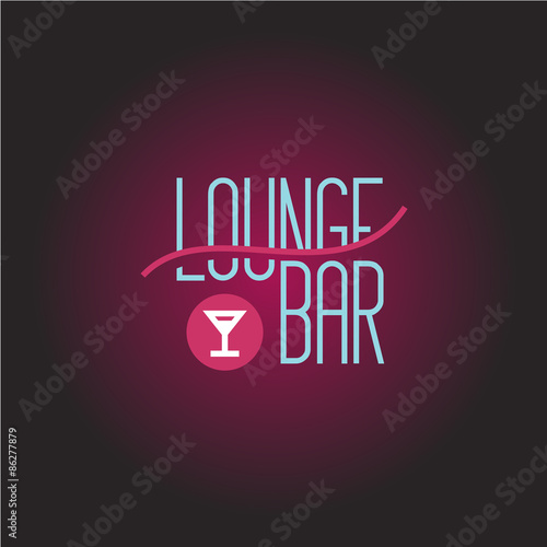 Lounge bar logo template