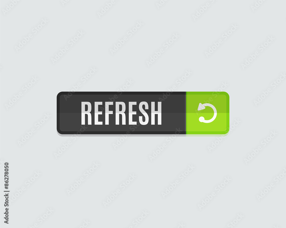 Refresh web button, flat modern design Refresh web button, flat modern design