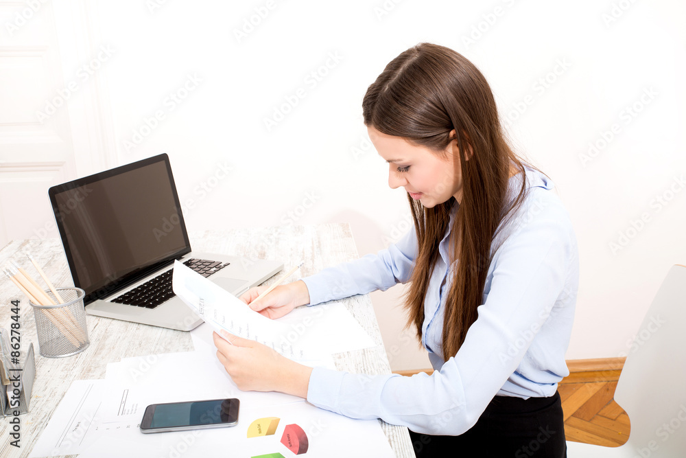Working at the office Working at the office