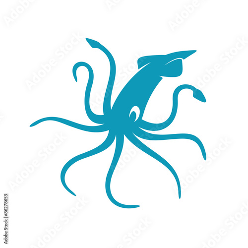 Squid vector silhouette