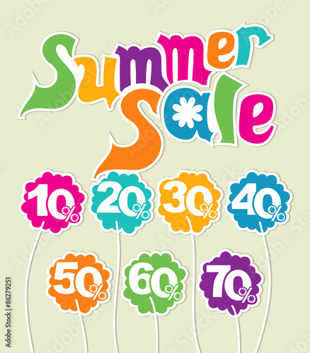 Summer sale. Concept vector.