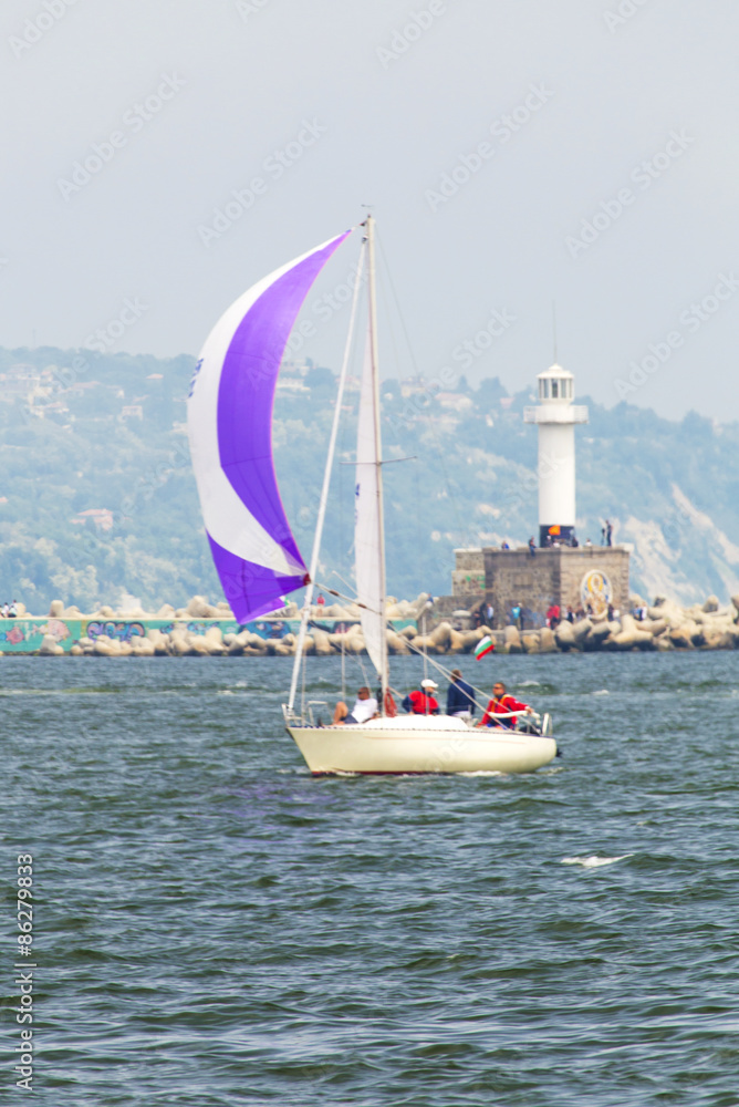 Fototapeta premium Sailboat in the sea