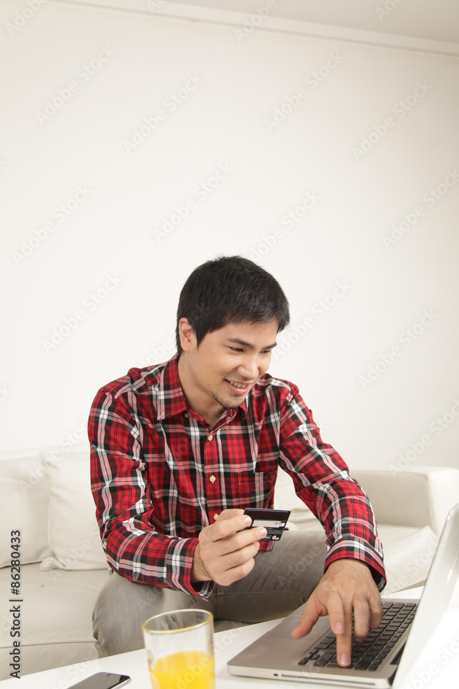Man buying by network Man buying by network