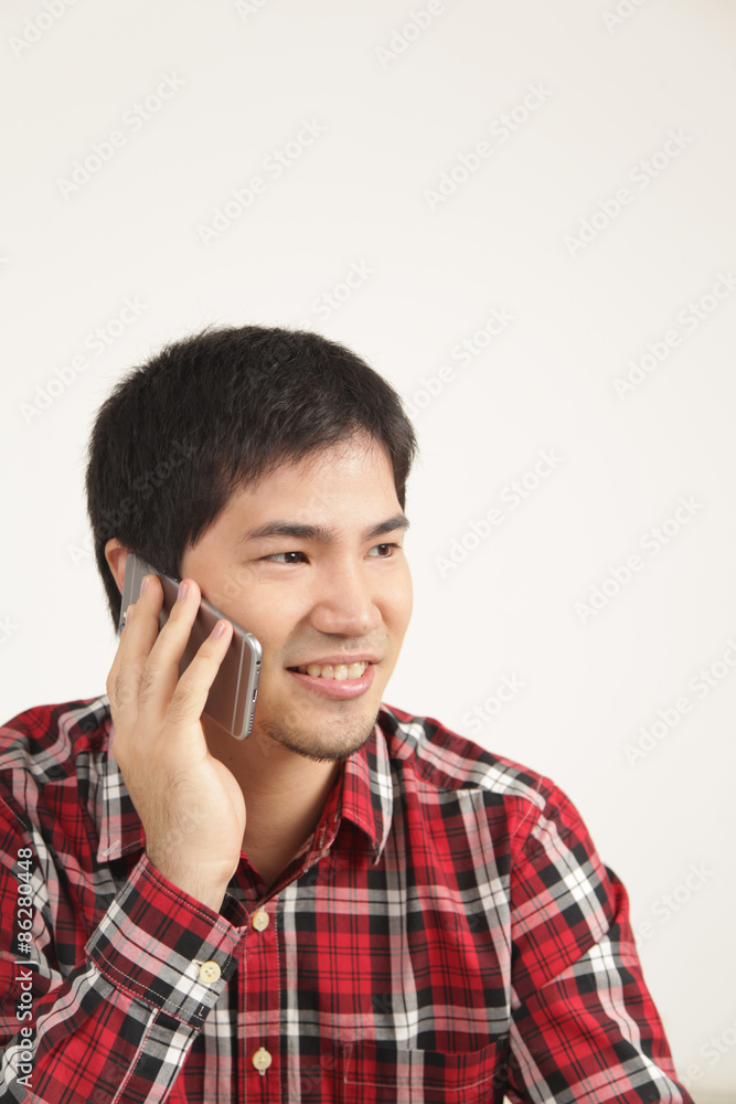 Man talking by phone
