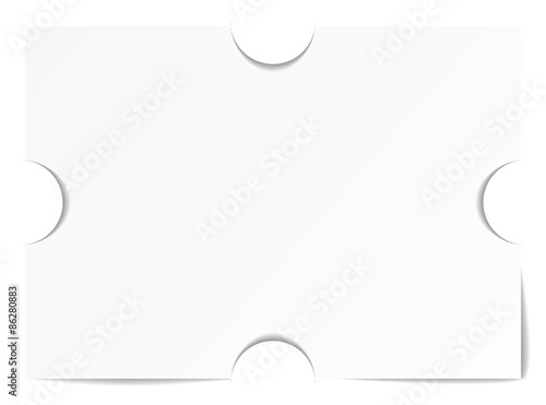 Paper Card 4 Corners Shadow White