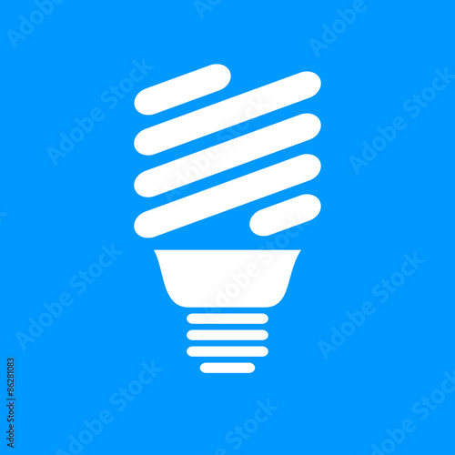 Vector energy saving fluorescent light bulb icon