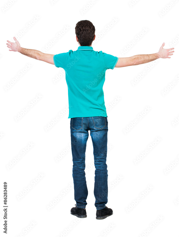 A man raised his hands in prayer. A man raised his hands in prayer.