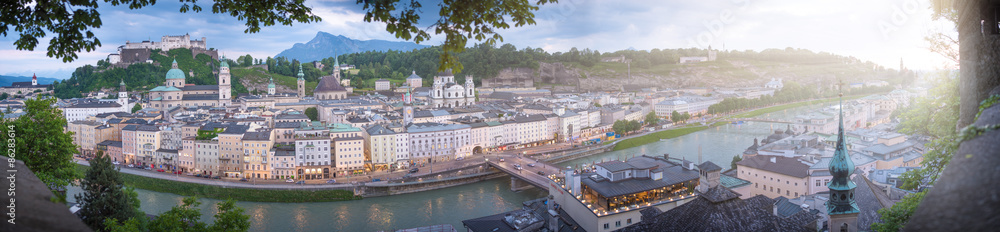 Salzburg mit Sonnenuntergang