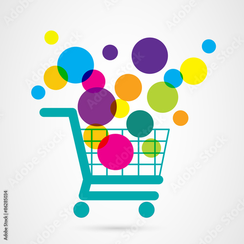 Full supermarket cart 