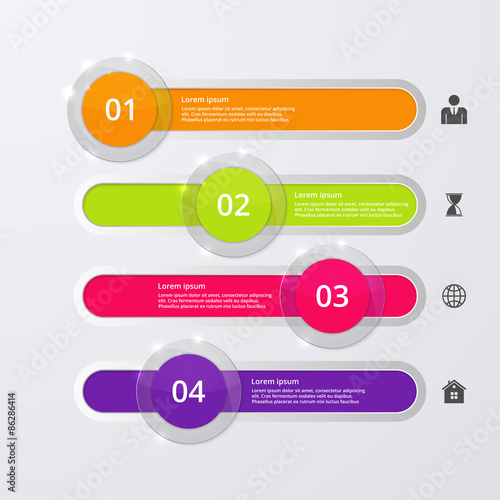 Vector illustration infographics four options