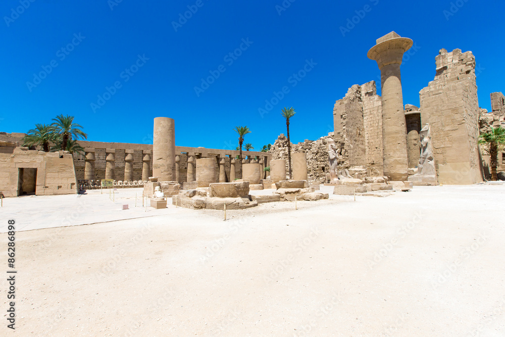 Ancient ruins of Karnak temple in Egypt