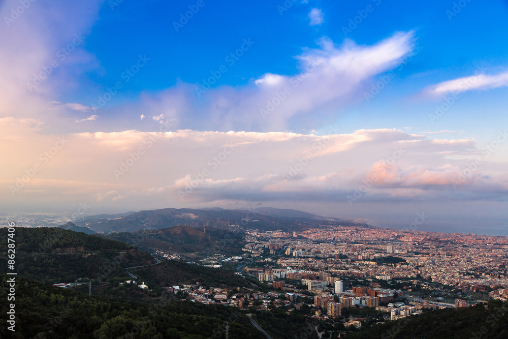 Panoramic view of Barcelona