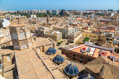 Valencia aerial skyline