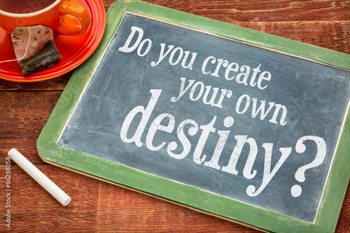 Εκτύπωση καμβά Do you create your own destiny question