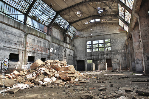 abandoned factory, industrial background