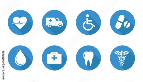set of six medical icons health
