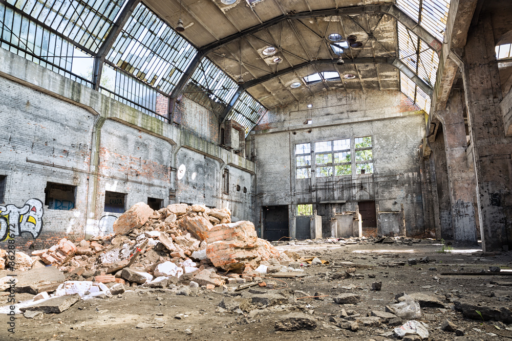 abandoned factory, industrial background abandoned factory, industrial background