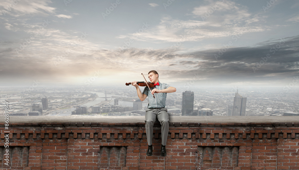 Male violinist