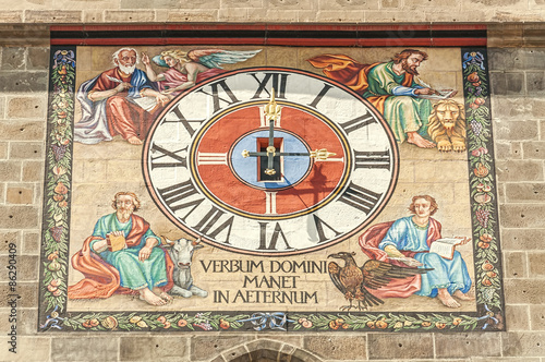 Old tower clock in Brasov