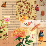 Vintage style collage