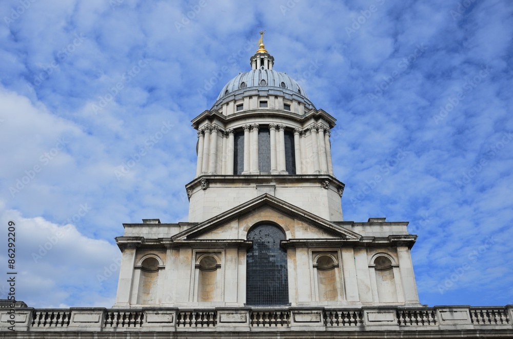 Greenwich Naval College dome from front
