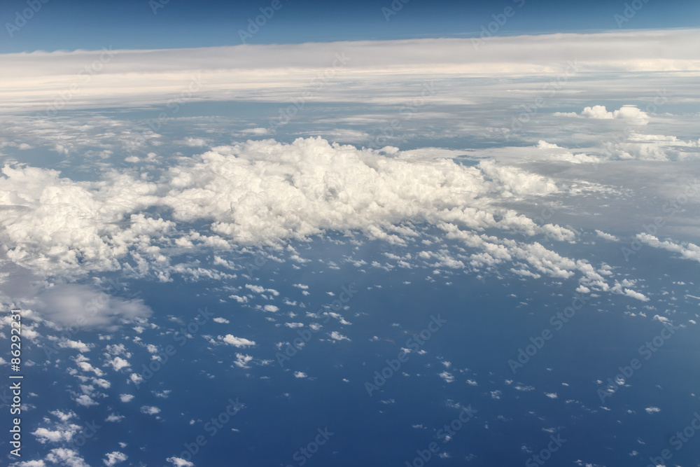 Fototapeta premium aerial sky view from a plane