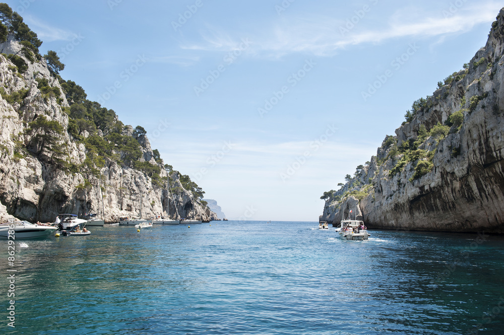 Calanques in der Nähe von Cassis, Frankreich Calanques in der Nähe von Cassis, Frankreich