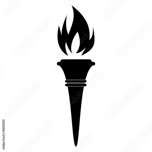 Torch black icon