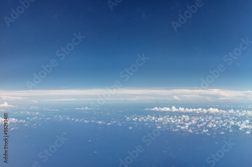 aerial sky view from a plane