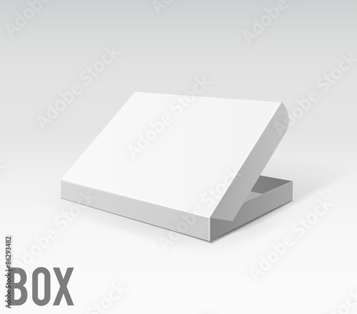 vector illustration of White Package Box.Mockup.
