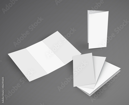 vector illustration of Illustration of Blank brochure. 3d illust
