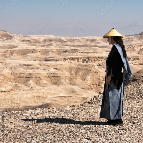 Samurai in a desert