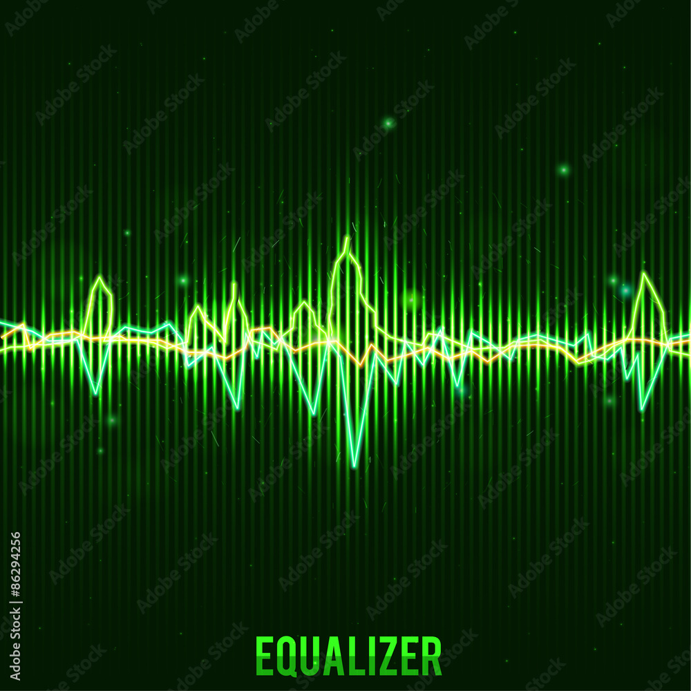 vector illustration of green equalizer