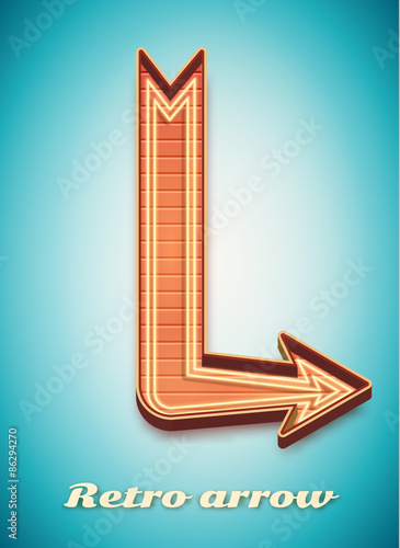 vector illustration of Retro vintage sign