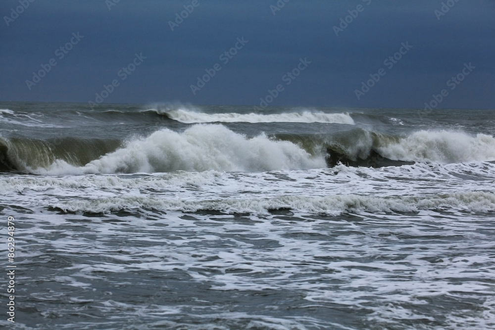 Fototapeta premium storm on the ocean coast