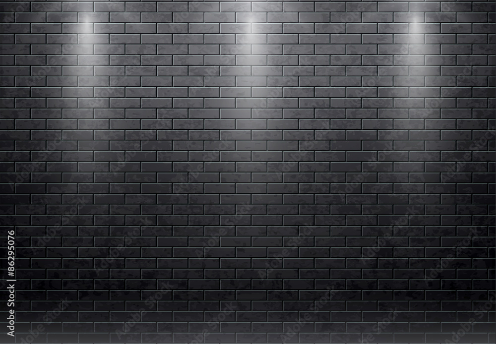vector illustration of brick wall black Stock Vector | Adobe Stock