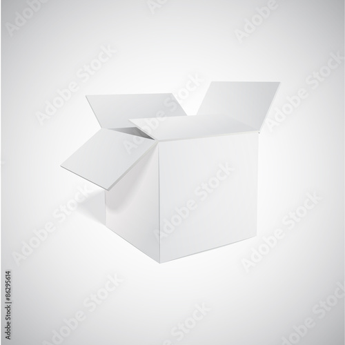 vector illustration of open brown box packaging. Vector illustra