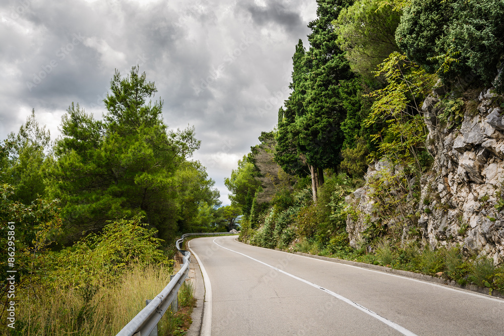 Obraz premium Mountain road in Montenegro, Europe.