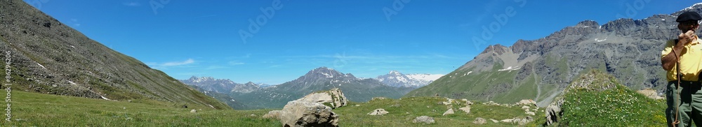 Panorama dans les alpes