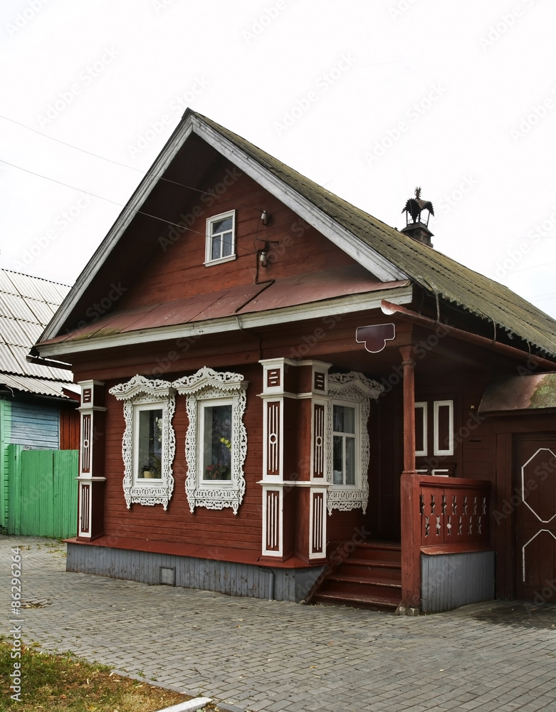 Historic house in Gorodets. Nizhny Novgorod Oblast. Russia