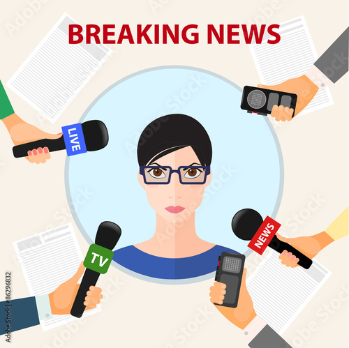 conceptual vector illustration on the theme of breaking news
