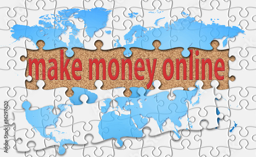make money online word with reveal jigsaw
